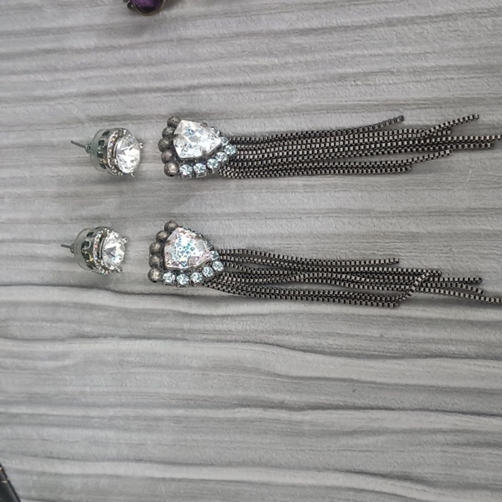 Rhinestone Dangle/Sud Earrings